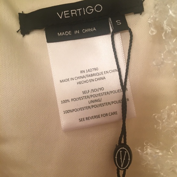 Vertigo Boho Silky shaggy white vest - Picture 4 of 4